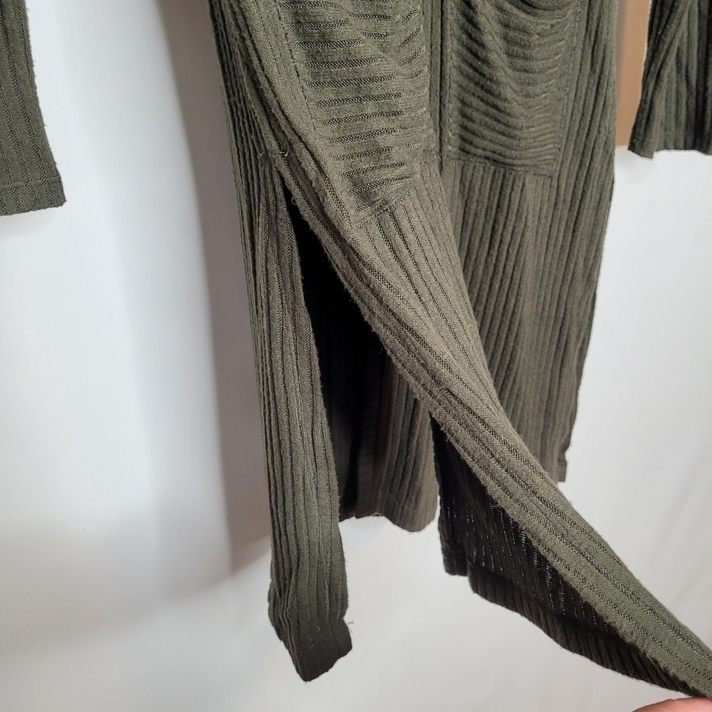 Anthropologie Green Knit Cardigan Sweater Dress - Picture 10 of 14